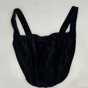 Naked Wardrobe Crushed Velvet Corset Top